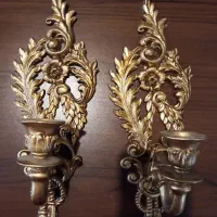 یک جفت شمعدان تزیینی دیوارکوب