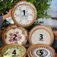 پک‌ دوتیکه سینی راتان صدفی(وارداتی)