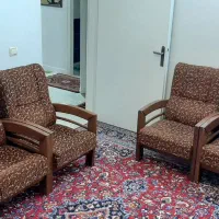 مبل راحتی بدنه چوبی ۷ هفت نفره