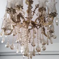 لوستر برنز بزرگ و سنگین|لوستر و چراغ آویز|تبریز, |دیوار