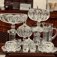 سرویس کریستال 45 پارچه|ظروف سرو و پذیرایی|مشهد, زمرد|دیوار