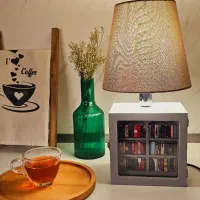 کتابخانه مینیاتوری و اباژور|کتابخانه، شلف، قفسه‌های دیواری|مشهد, زیبا شهر|دیوار