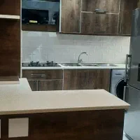 کابینت ملامین با گاز ،هود،سینک، پرده