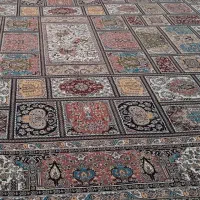 فرش خشتی طرح شکارگاه