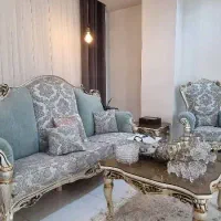 مبل استیل و جلومبلی و عسلی و میز ناهارخوری شش نفره|مبلمان خانگی و میز عسلی|گرمدره, |دیوار