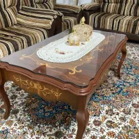 مبل۷نفره با میز جلو مبلی عسلی‌ها و فرش تمیز|مبلمان خانگی و میز عسلی|شیراز, میانرود|دیوار