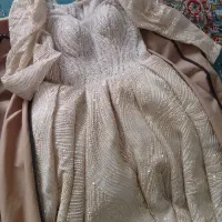 لباس حنا و عقد رنگ کرم شاین دار