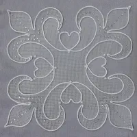 ست۴ تیکه رومیزی مکرومه نگین کاری شده ۶۰و۴۰و۳۰سانت