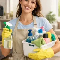 خانوم جهت نظافت منزل