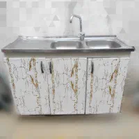 کابینت فلزی ظرفشویی همراه سینک