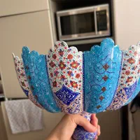 جام مینا کاری اصیل اصفهان سایز بزرگ میوه خوری|صنایع دستی و سایر لوازم تزئینی|تهران, شهرآرا|دیوار