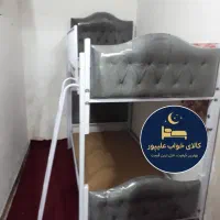 تخت خواب دوطبقه فلزی جداشونده استار آبی|تخت و سرویس خواب|مشهد, طلاب|دیوار