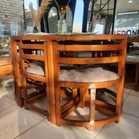 میز ناهارخوری دایره‌ای ۴ نفره نو