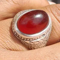 انگشتر عقیق یمانی دورنگ اصل