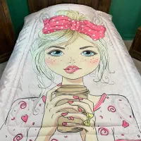 ست روتختی و لوستر و فرش دخترانه فانتزی