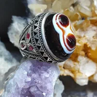 انگشتر باباقوری دوکوهان و یاقوت سرخ کد ۷۳