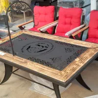 میز آتشدان و آتشدان مبلمان باغی طرح استخوان کد 999