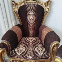 مبل سلطنتی ۹نفره تمیز و شیک|مبلمان خانگی و میز عسلی|لنجان, |دیوار