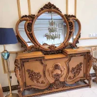 آینه کنسول چوب راش|بوفه، ویترین، کنسول|تبریز, |دیوار