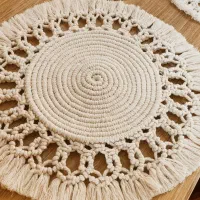 فروش رومیزی مکرومه دستبافت سفارشی|پرده، رانر، رومیزی|تهران, آهنگ|دیوار