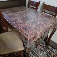 میزنهارخوری ۴نفره چوب گردو|میز و صندلی غذاخوری|دماوند, مسکن مهر گیلاوند|دیوار
