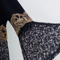 مانتو مجلسی بلند، مشکی ،دو تیکه|لباس|قم, باجک یک|دیوار