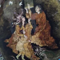 تابلو معرق بیضی ۳۵×۴۵