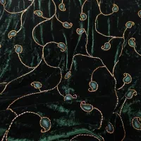 پارچه مخمل ابریشم  (سبز خوش رنگ )
