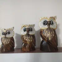 مجسمه چوبی جغد شیک