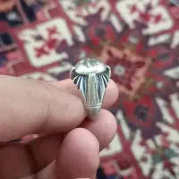 انگشتر نقره دور نجف کاملا دست ساز