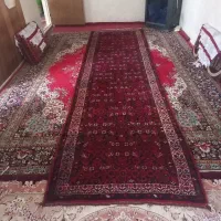 دو عدد فرش پشمی گوسفند دستبافت قدیمی