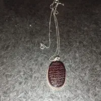 سنگ عقیق یمن اصل .گردنی هم نقره