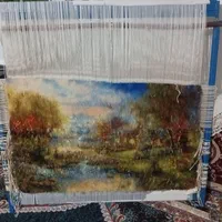 قالی طرح غروب درگوهستان