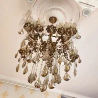 لوستر کریستالی کلاسیک،سالم و بدون نقص|لوستر و چراغ آویز|نقده, |دیوار