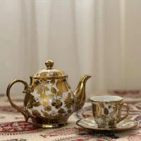 قوری وفنجون قهوه ونعلبکی