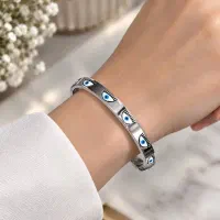 بنگل و دستبند استیل طرح طلا