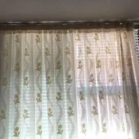 پرده حریر ترک طرح برجسته بهمراه دکور ساتن ترک|پرده، رانر، رومیزی|اصفهان, شاهد|دیوار