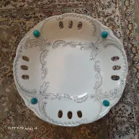 میوه خوری چینی پایه استیل گل برجسته|ظروف سرو و پذیرایی|تهران, شهرک فردوس (حسینی)|دیوار