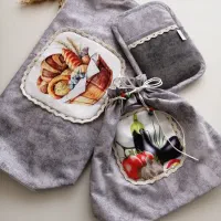 دوخت سرویس آشپزخانه و فروش الگو|سفره، حوله، دستمال آشپزخانه|سبزوار, قاضی زاد|دیوار