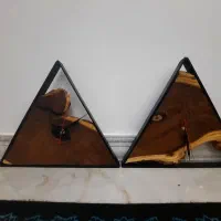 ۲ عدد ساعت دیواری چوبی