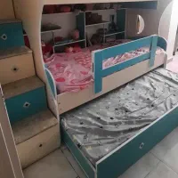 تخت دوطبقه نوجوان  سالم با دو تشک طبی فنری سالم|تخت و سرویس خواب|تهران, زهتابی|دیوار