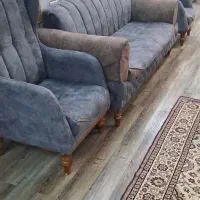 مبل هشت نفره با ۶ تامیز عسلی و یک میز جلو مبلی|مبلمان خانگی و میز عسلی|خمینیشهر, |دیوار