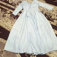 لباس مجلسی ساتن ابی کمرنگ سایز ۴۲، ۴۴