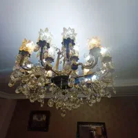 لوستر  26گل کریستال|لوستر و چراغ آویز|رودهن, |دیوار