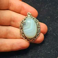 گردنبند نقره عقیق سلیمان|جواهرات|سمنان, |دیوار