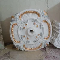 دور لوستر دور چراغ گچبری پیش ساخته گچ کاری نقاشی|لامپ و چراغ|تبریز, |دیوار