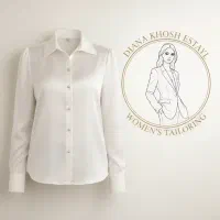 شومیز یقه شکاری با پایه ایستاده زنانه