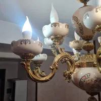 لوستر برنزی برنجی سرامیکی ریموت دار|لوستر و چراغ آویز|تهران, دروازه شمیران|دیوار