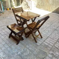 میزوصندلی تاشوچوب روسی نهارخوری|میز و صندلی غذاخوری|مشهد, بهمن|دیوار