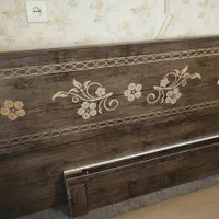 تختخواب دو نفره ام دی اف بهمراه میز تحریر چوبی|تخت و سرویس خواب|کرمان, |دیوار